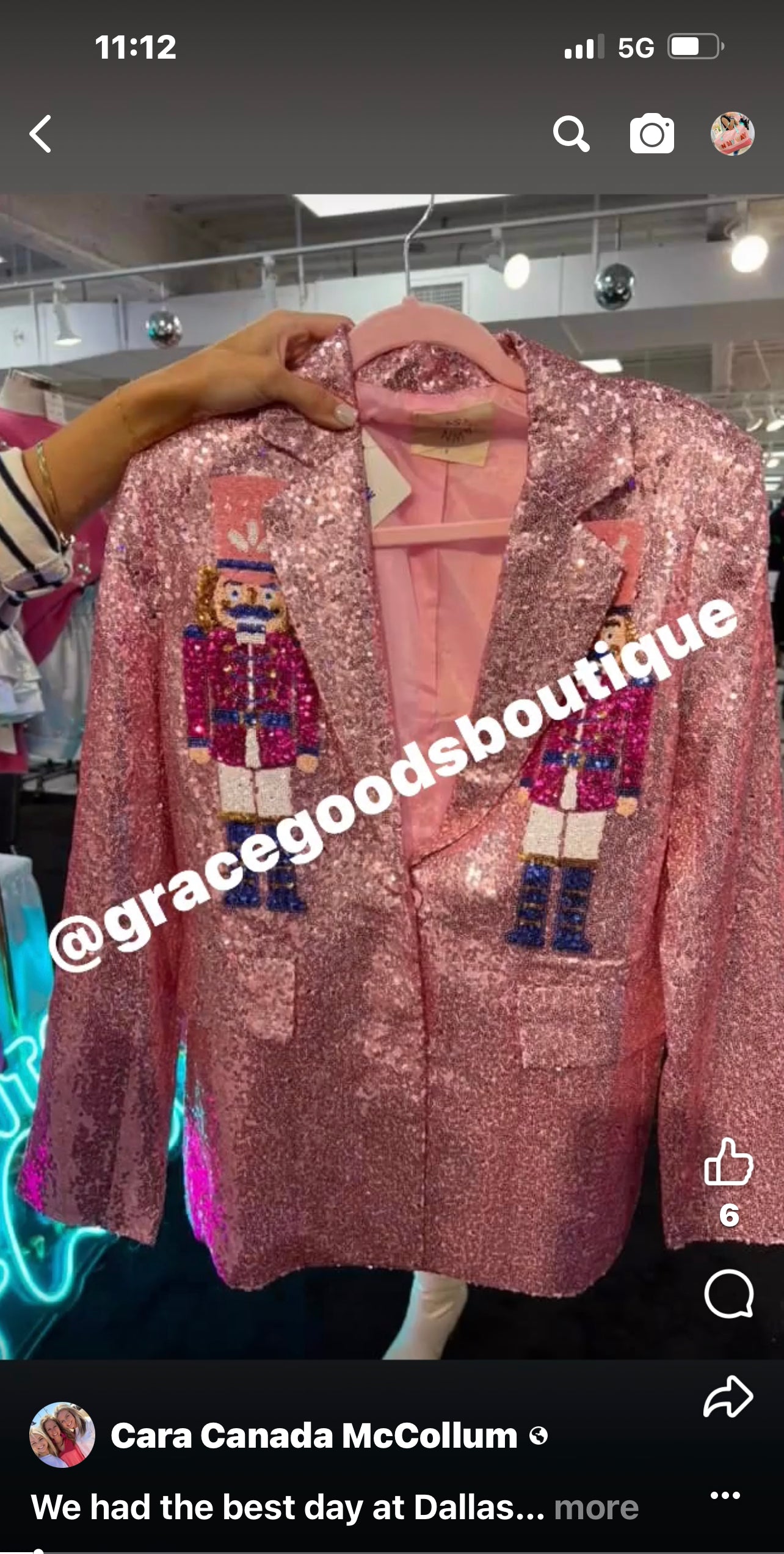 Nutcracker Pink Sequin Blazer Grace Goods Boutique