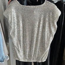 Load image into Gallery viewer, Sequin Spangle Power Shoulder Top
