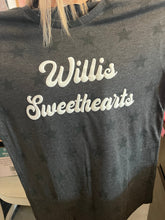 Load image into Gallery viewer, Willis Sweethearts Gray or Black Shirt (no stars)
