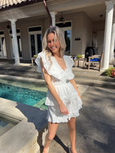 Load image into Gallery viewer, White ruffle dress
