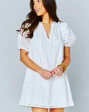 Load image into Gallery viewer, Kelly White Eyelet Ruffle Dress
